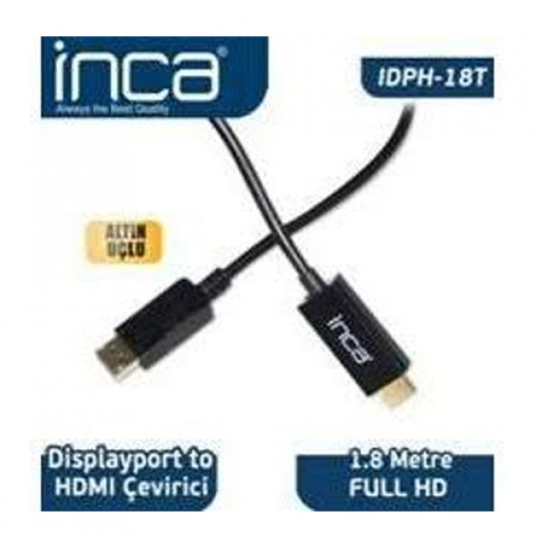 Inca Idph18T Displayport To Hdmı Kablo 1.8Mt