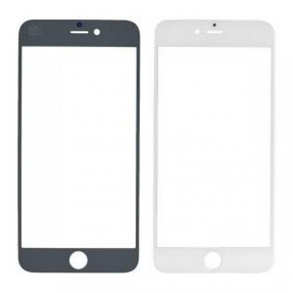 Iphone 6S Plus Ocalı Çıtalı Ön Cam Lensi SİYAH