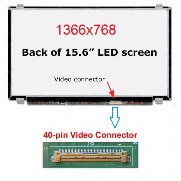 Exper Ultranote A5B-C66 Ekran 15.6 Slim 40 pin Panel