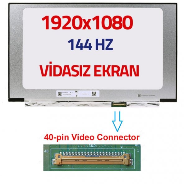Hp Pavilion Gaming 15-cx0032nt Lcd Ekran 15.6 Slim 40 pin Vidasız