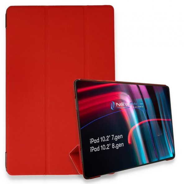 İndirimde Ipad 10.2 (7.nesil) kılıf tablet smart kılıf - kırmızı