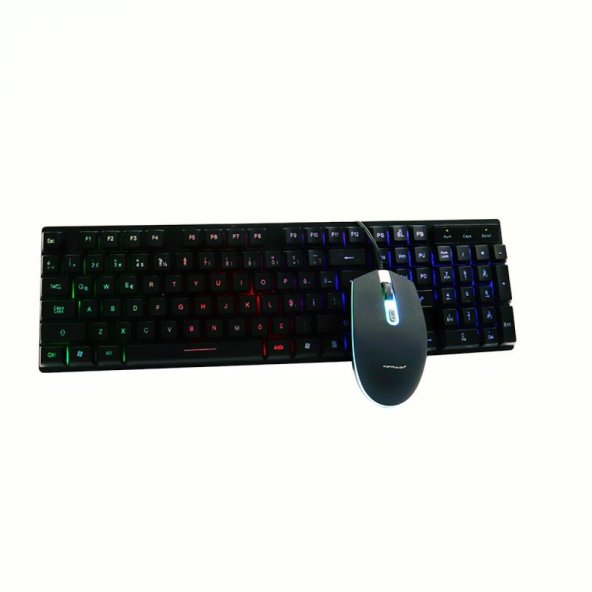Konfulon KM99 Türkçe Q RGB Işıklı Gaming Klavye Mouse Set