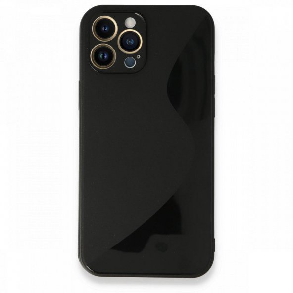 BSSM iPhone 13 Pro Max Kılıf S Silikon - Siyah
