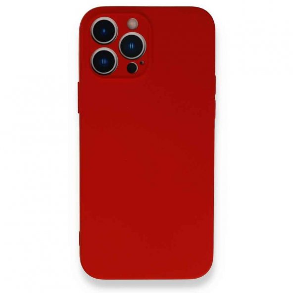 iPhone 13 Pro Kılıf Nano içi Kadife Silikon - Kırmızı