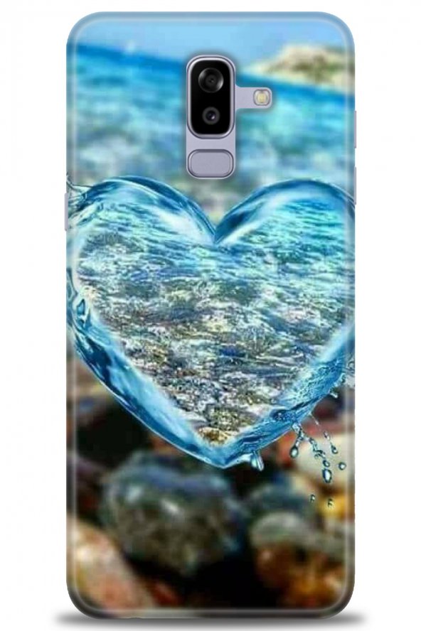 Samsung Galaxy J8 Kılıf HD Baskılı Kılıf - Karışık-133 + Temperli Cam