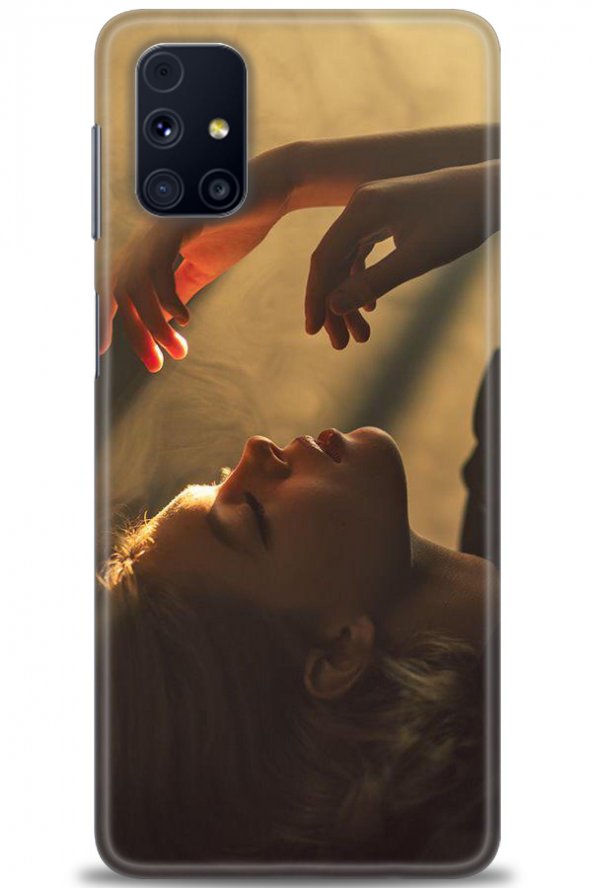 Samsung Galaxy M51 Kılıf HD Baskılı Kılıf - Karışık-295 + Temperli Cam