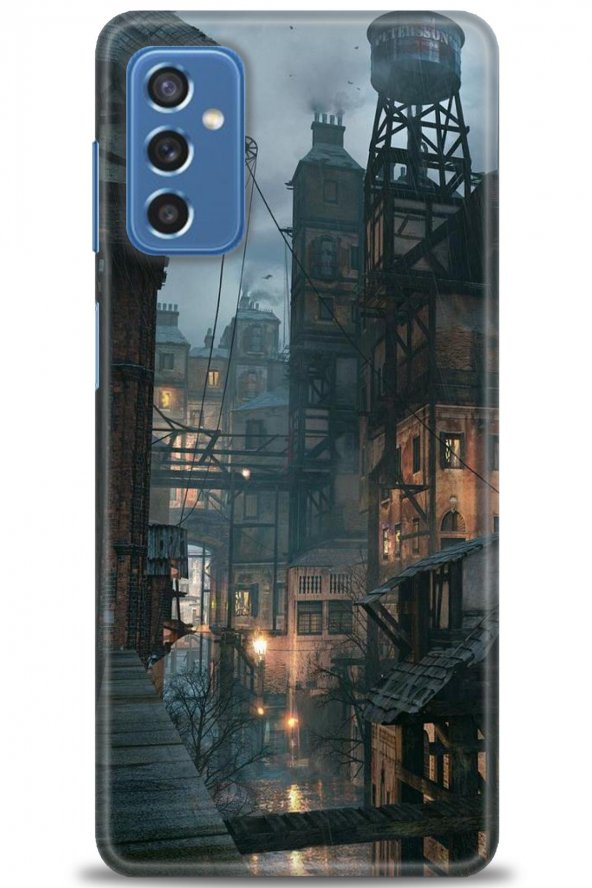 Samsung Galaxy M52 5G Kılıf HD Baskılı Kılıf - Karışık-279 + Temperli Cam