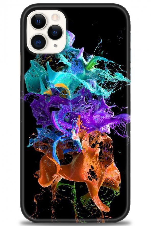iPhone 11 Pro Kılıf HD Baskılı Kılıf - Karışık-60 + Temperli Cam