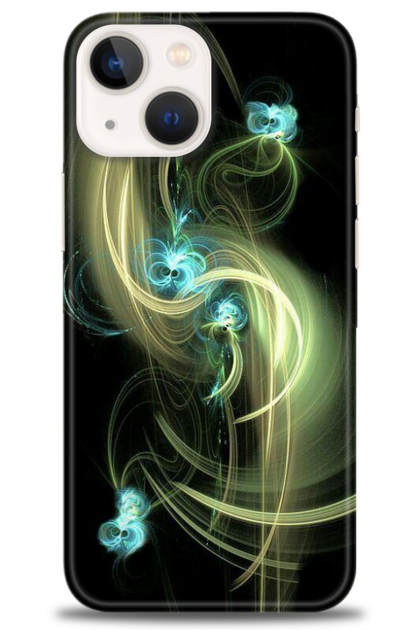 iPhone 13 Mini Kılıf HD Baskılı Kılıf - Karışık-Desen-52 + Temperli Cam