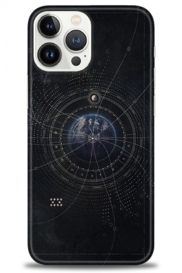 iPhone 13 Pro Kılıf HD Baskılı Kılıf - Karışık-158 + Temperli Cam