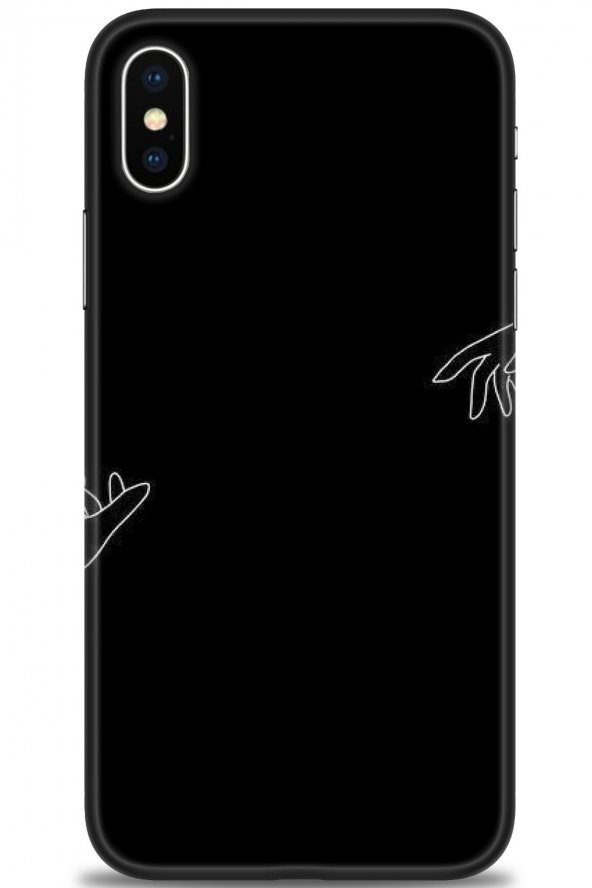 iPhone XS Max Kılıf HD Baskılı Kılıf - Karışık-180 + Temperli Cam