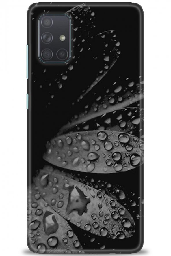 Samsung Galaxy A51 Kılıf HD Baskılı Kılıf - cicek-58 + Temperli Cam