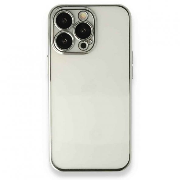 iPhone 13 Pro Kılıf Razer Lensli Silikon - Gümüş