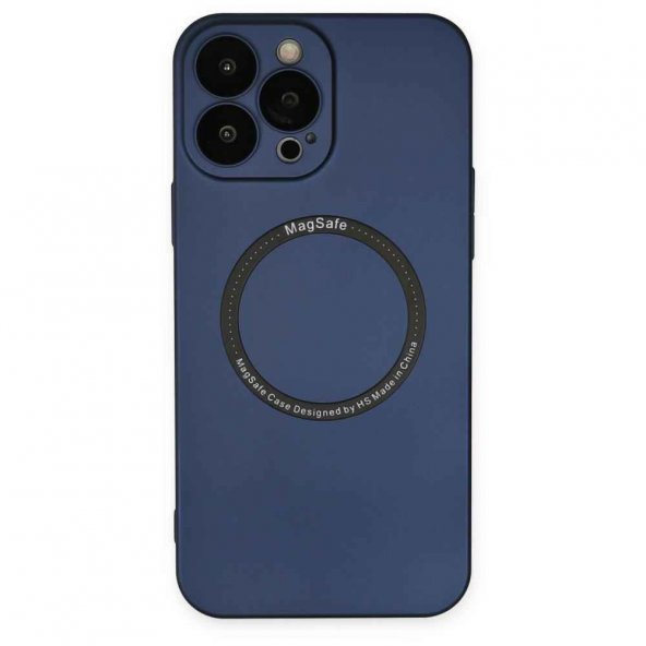 iPhone 13 Pro Kılıf Jack Magneticsafe Lens Silikon - Lacivert AR8691