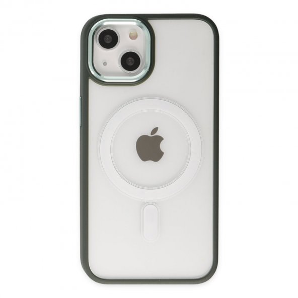 iPhone 14 Plus Kılıf Room Magneticsafe Silikon - Köknar Yeşili