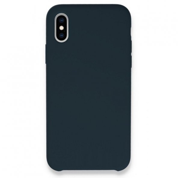 BSSM iPhone X Kılıf Lansman Legant Silikon - Gece Mavisi IR7968
