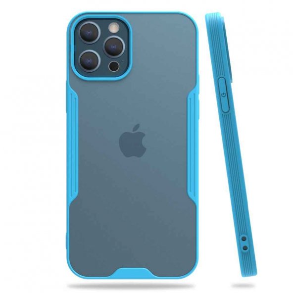 iPhone 12 Pro Kılıf Platin Silikon - Mavi