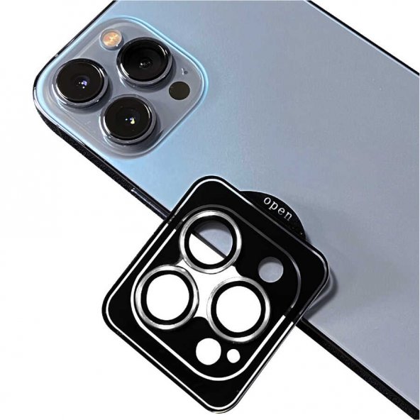 KNY Apple İphone 14 Pro İçin Kamera Lens Koruyucu Tekli Kolay Takılan CL-09 Gri