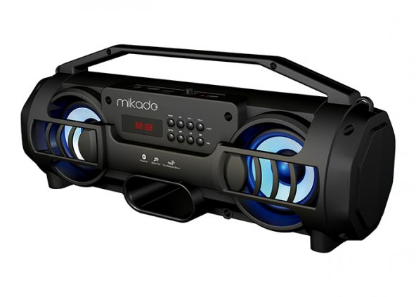 Mikado MD-BT38 Freestyle Siyah Işıklı BT-TF-USB-AUX-TWS Kablosuz MP3 Oynatıcı Hopar