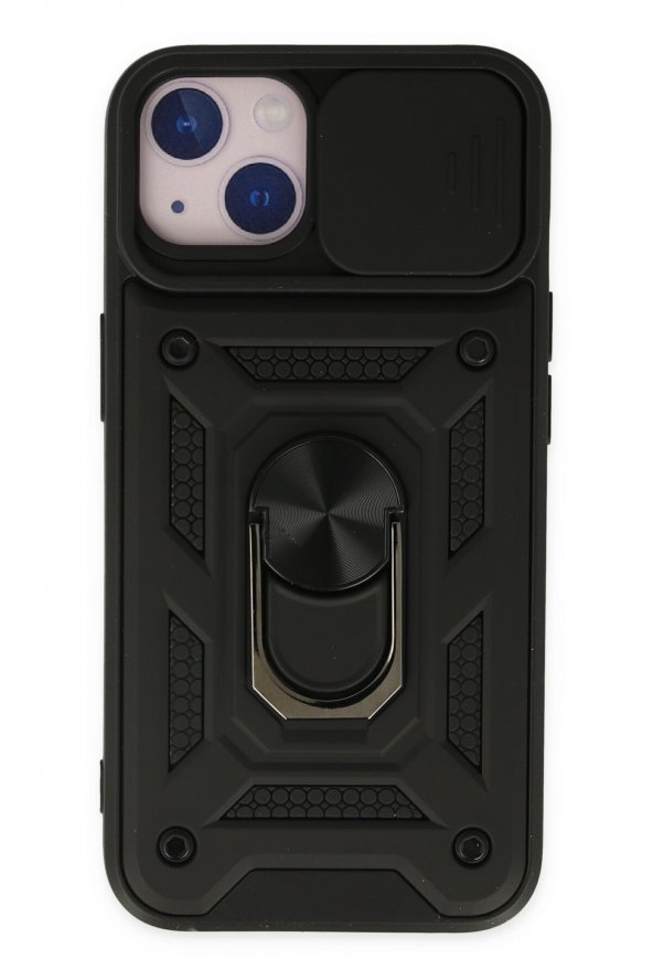 iPhone 14 Kılıf Pars Lens Yüzüklü Kamera Sürgülü Silikon Kılıf