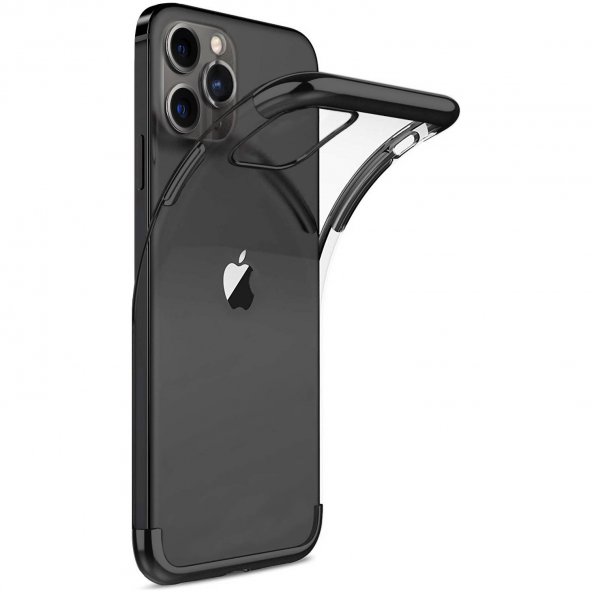 iPhone 11 Parlak Lazer Silikon Kılıf Siyah