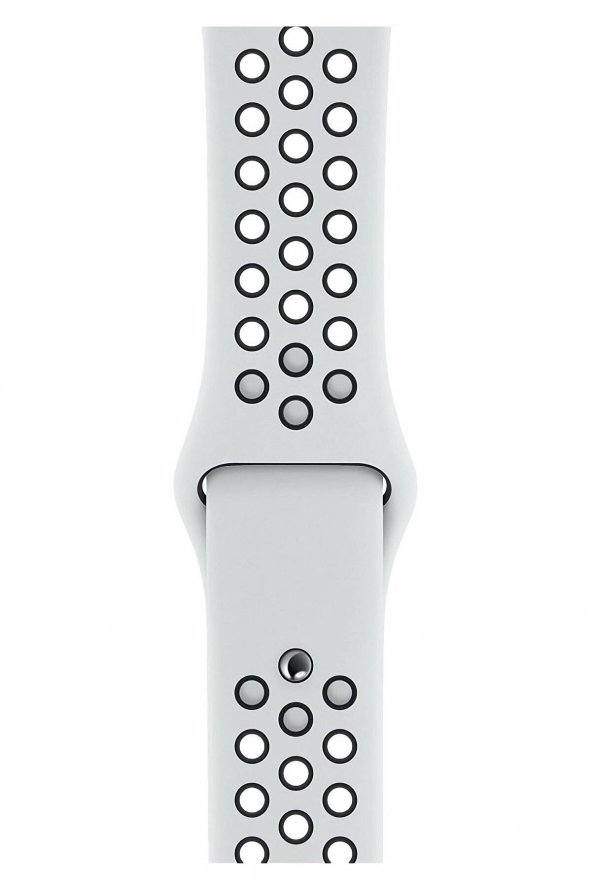 Apple Watch Series 5 42 MM Fileli Kordon Beyaz-Siyah