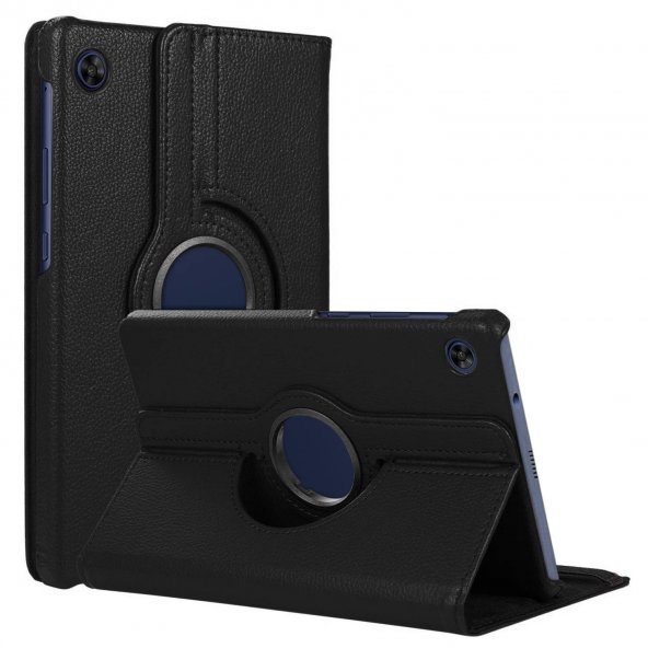Huawei MatePad T10 Deri Kapaklı 360 Kılıf Siyah