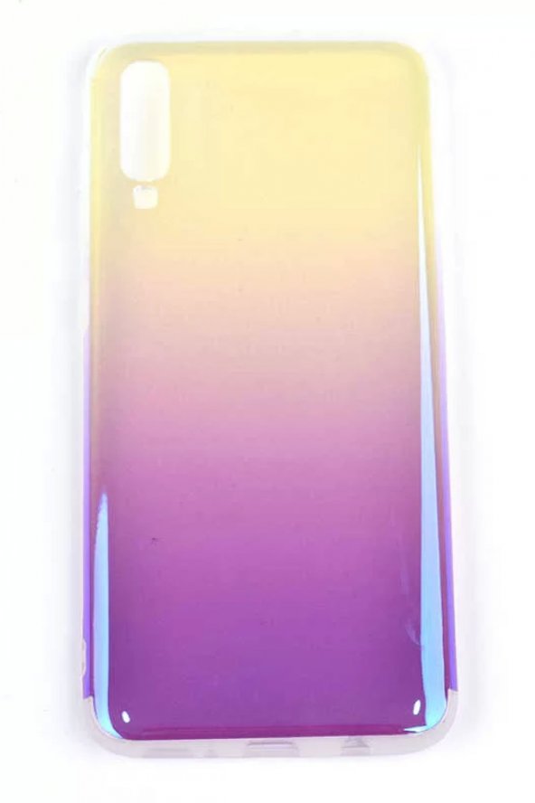 Samsung Galaxy A70 Abel Kılıf Parlak Simli Renk Geçişli Arka Kapak