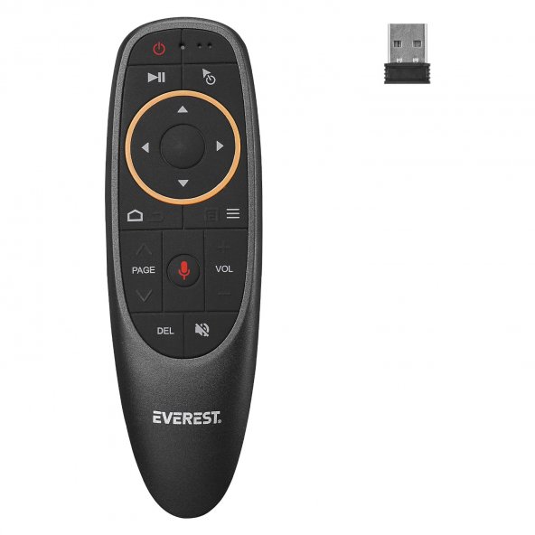 Everest EV-HM20 Seslı Komut Gyro Hava Haraket Tv Box Bılgısayar Smart Tv Aır Mouse ve Kumanda