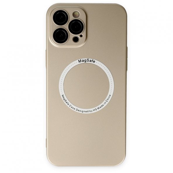 iPhone 12 Pro Kılıf Jack Magneticsafe Lens Silikon - Gold