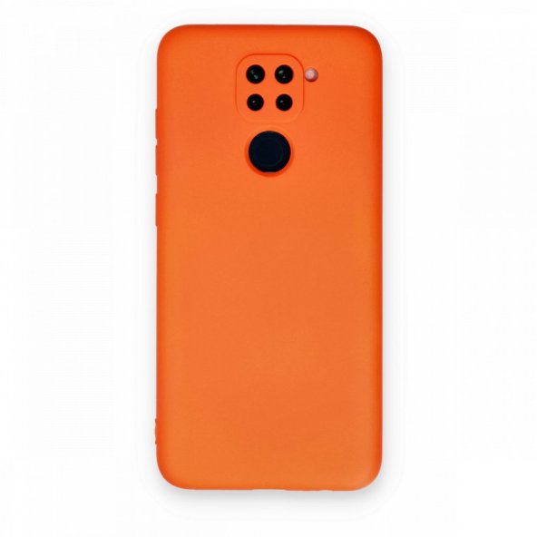 Xiaomi Redmi Note 9 Kılıf Nano içi Kadife Silikon - Turuncu IR8393