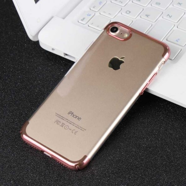Apple iPhone 6 Kılıf Tareks Şeffaf Kapak - Rose Gold