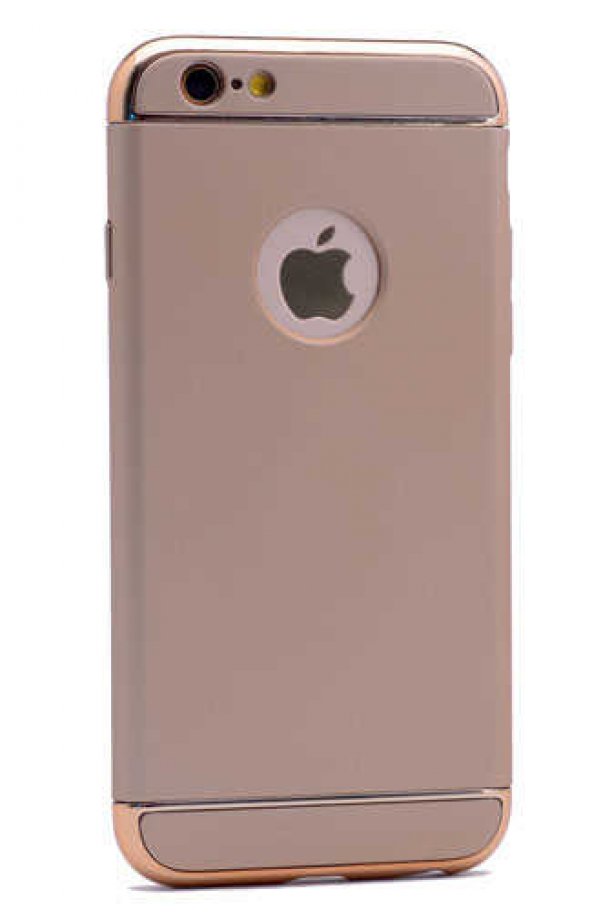 Apple iPhone 6 Plus Kılıf 3 Parçalı Rubber Kapak - Gold