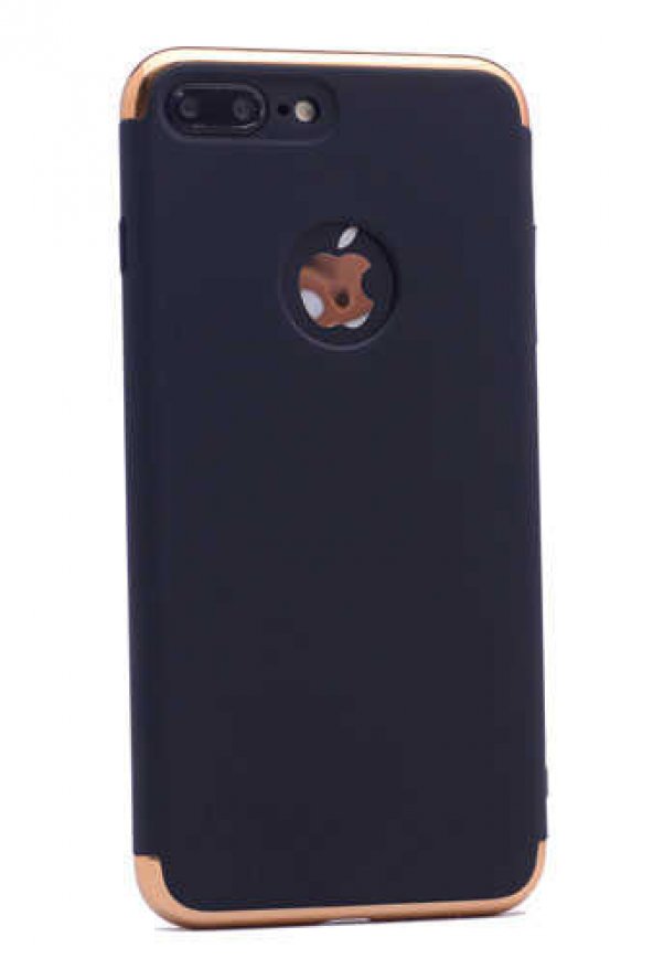 Apple iPhone 7 Plus Kılıf 3 Parçalı Rubber Kapak - Siyah