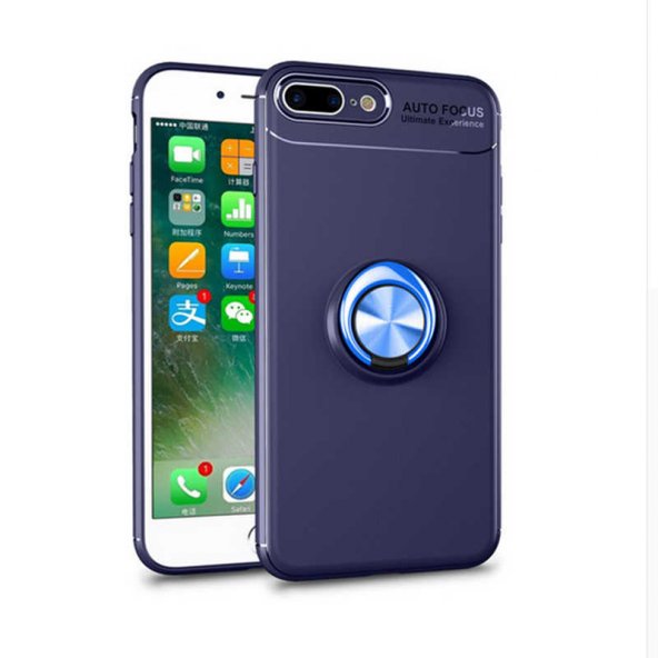 Apple iPhone 8 Plus Kılıf Ravel Silikon Kapak - Mavi