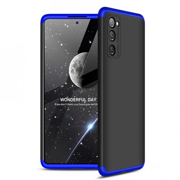 Samsung Galaxy S20 FE Kılıf Ays Kapak - Siyah-Mavi