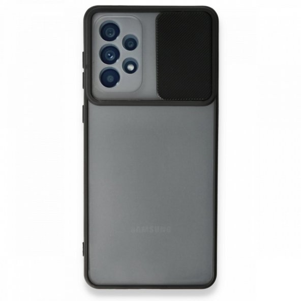 Samsung Galaxy A73 5G Kılıf Palm Buzlu Kamera Sürgülü Silikon - Siyah