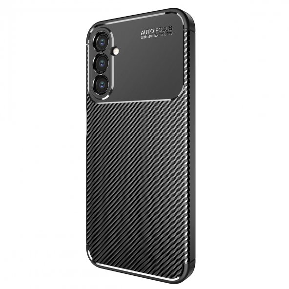 Pilanix Samsung Galaxy A34 Kılıf Karbon Desenli Lux Negro Silikon Siyah