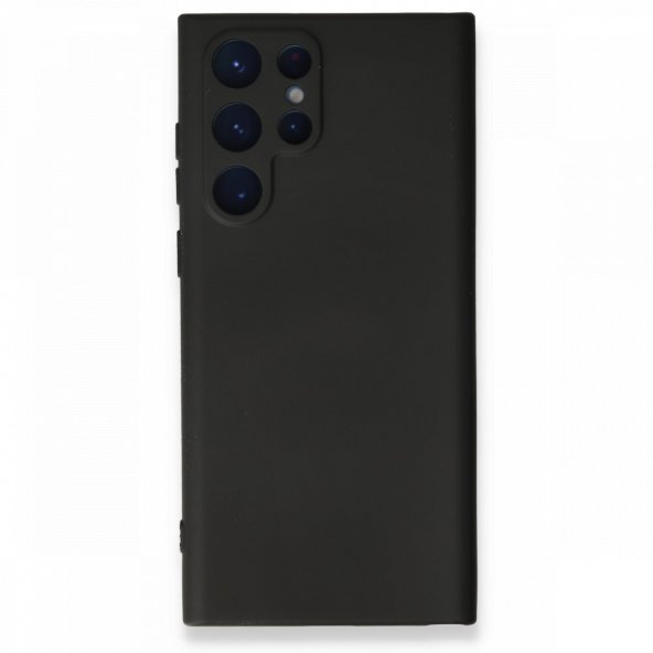 Samsung Galaxy S22 Ultra Kılıf Nano içi Kadife Silikon - Siyah