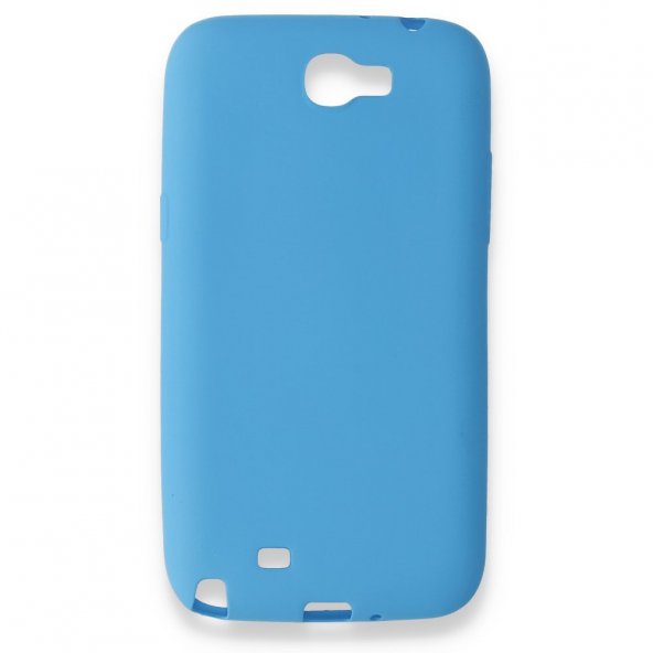BSSM Samsung Galaxy Note 2 / N7100 Kılıf Premium Rubber Silikon - Mavi