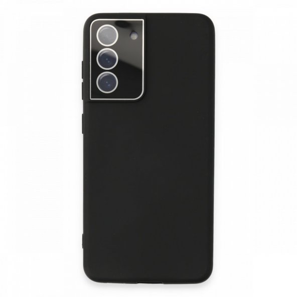 Samsung Galaxy S21 FE Kılıf Lansman Glass Kapak - Siyah