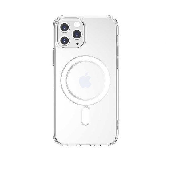 Teleplus iPhone 11 Pro Max Kılıf Manyetik Kristal Wiriless Destekli Sert Kapak Silikon 5000 Mah Magsafeli Powerbank