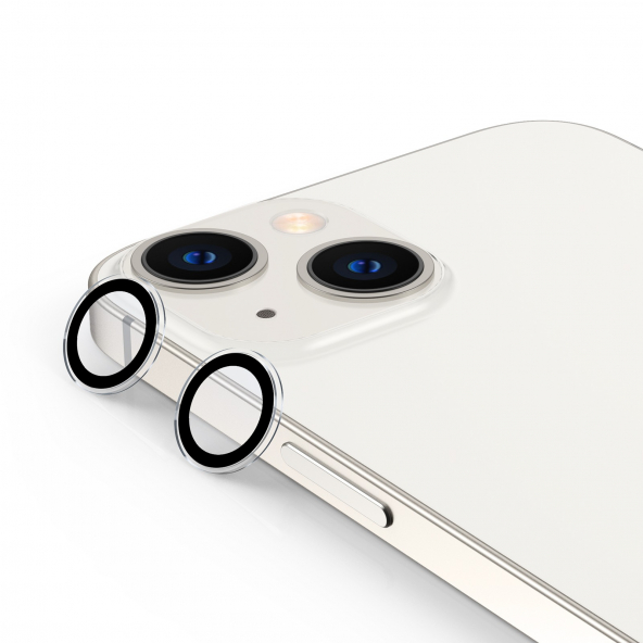 Apple iPhone 14 Telefonun Kendi Rengini Gösteren 10d Arka Şeffaf Kamera Koruyucu