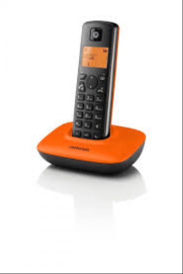 T401+ Handsfree Dect Telsiz Telefon Turuncu Siyah