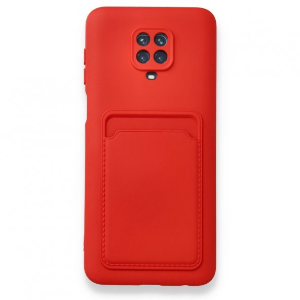 Xiaomi Redmi Note 9S Kılıf Kelvin Kartvizitli Silikon - Kırmızı