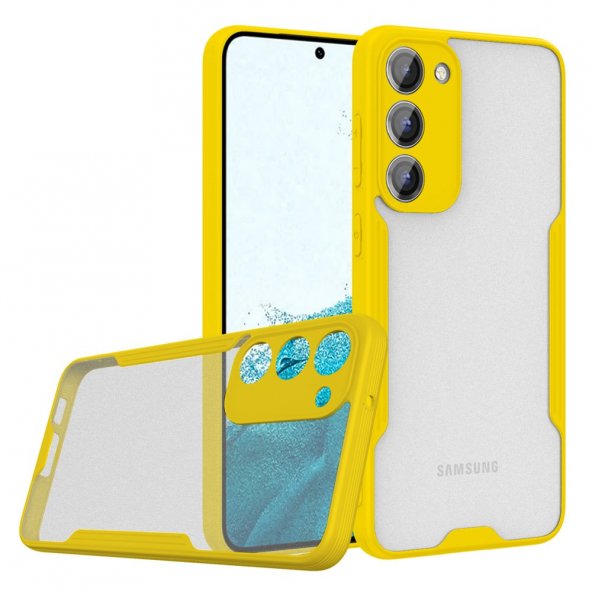 BSSM Samsung Galaxy S23 Plus Kılıf Platin Silikon - Sarı