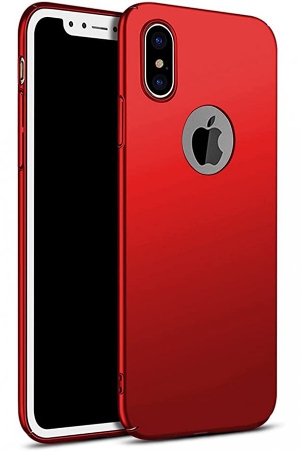 13890 iPhone X Kılıf Premium Slim Kırmızı