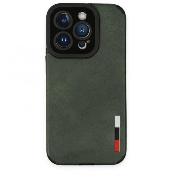 iPhone 14 Pro Max Kılıf Loop Deri Silikon - Yeşil