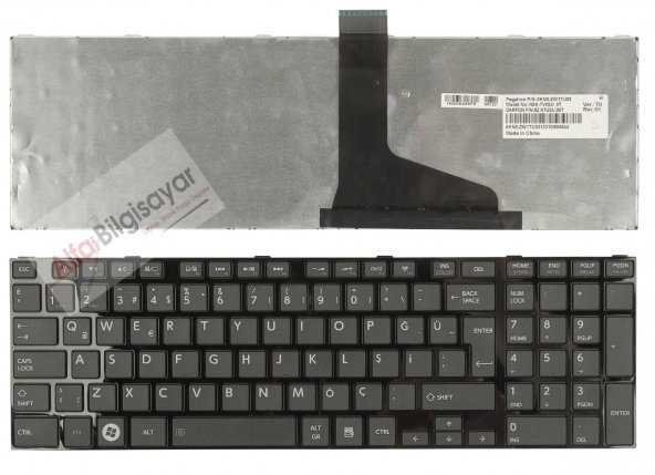 Toshiba Pro C850-1D6 C850-1DL C850-1E1 Klavye Siyah Renk Tuş Takımı Q-TR