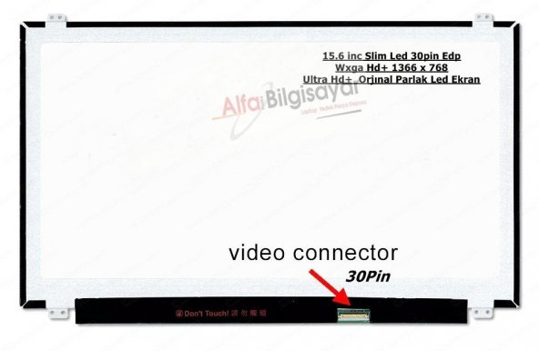 HP 250 G6 2XZ24ES i3-5005U uyumlu Ekran Hd+ Lcd Panel 15.6 30 pin Slim Led
